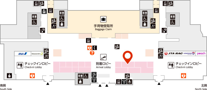 石垣空港売店の位置図